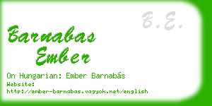 barnabas ember business card